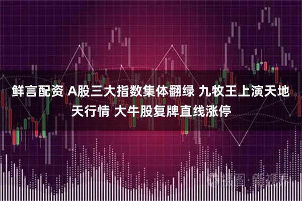 鲜言配资 A股三大指数集体翻绿 九牧王上演天地天行情 大牛股复牌直线涨停